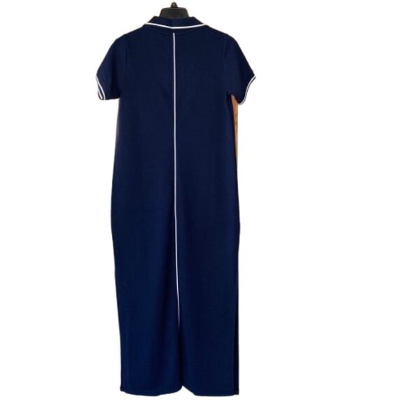 Spanx AirEssentials Pique Polo Midi Dress Medium M Timeless Navy NWT - Picture 3 of 12